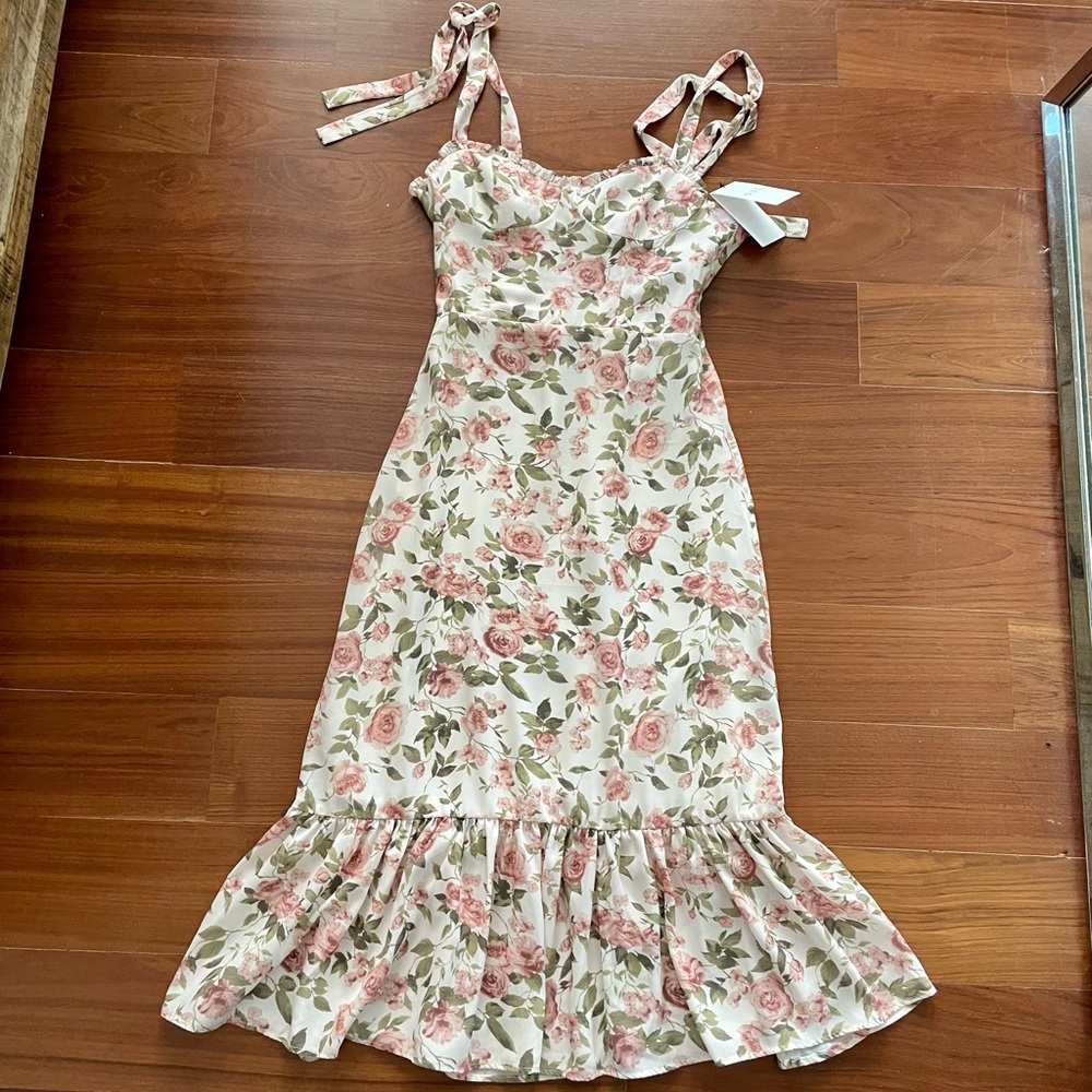 NWT - floral print o.p.t midi dress